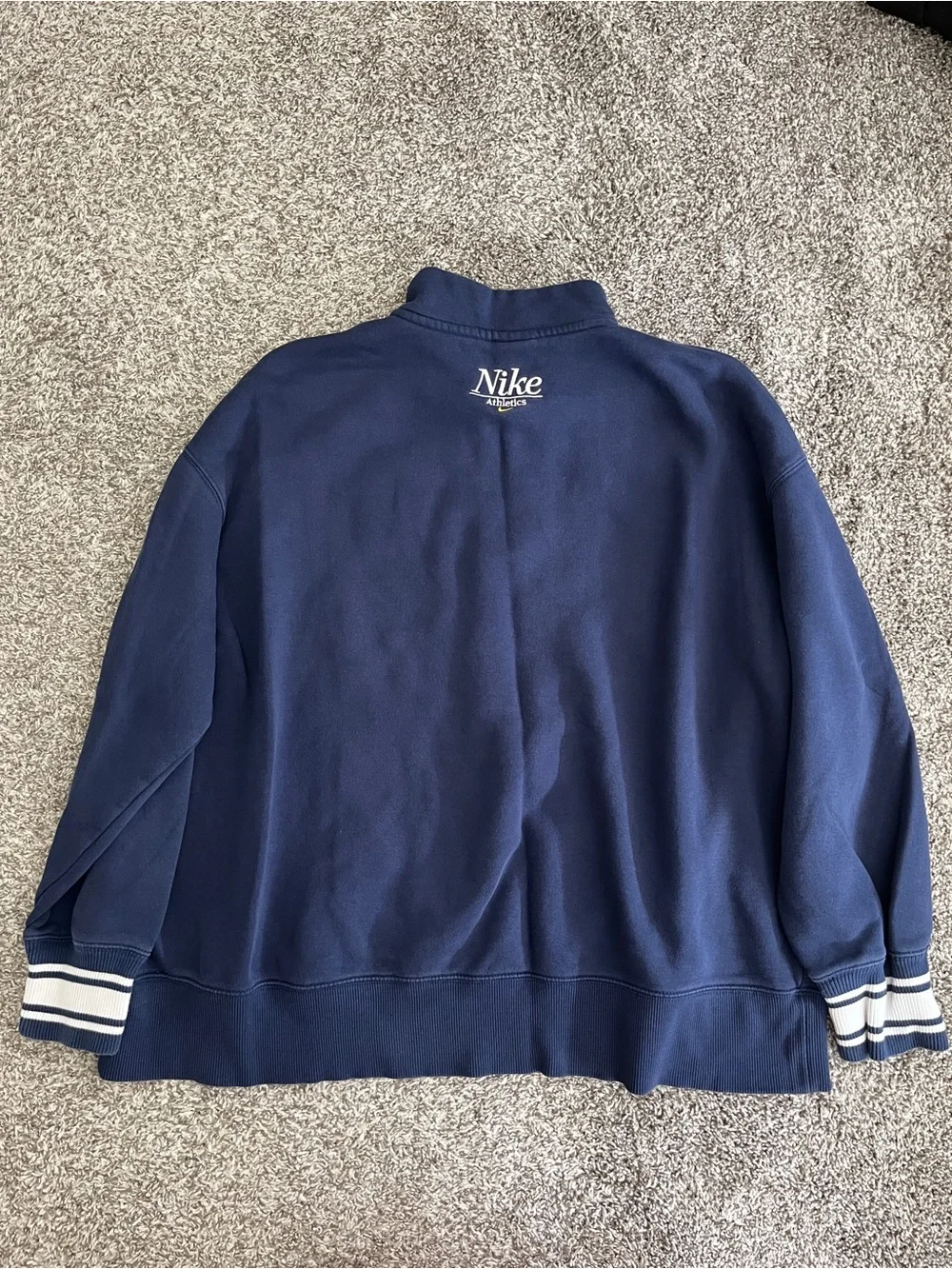 Nike Navy Blue Phoenix Oversized Quarter Zip Sweatshirt